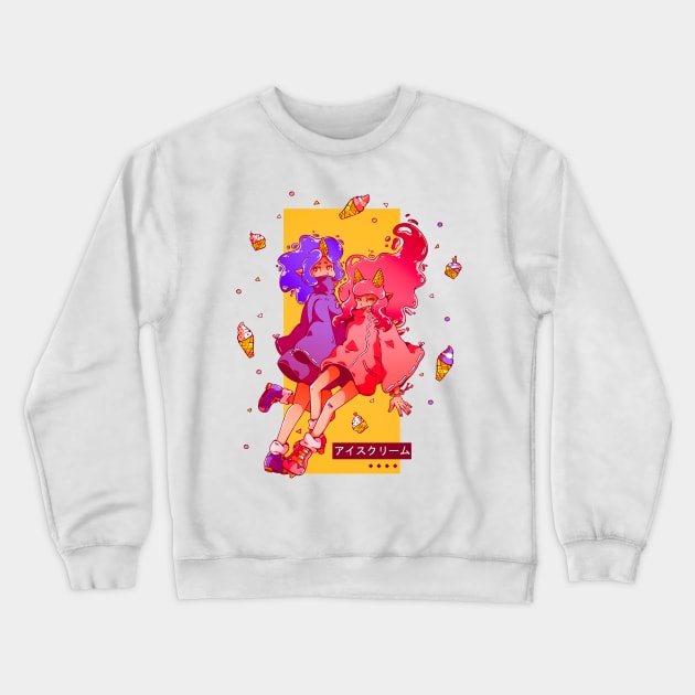 Ice-cream Oni Crewneck Sweatshirt by Chofy87